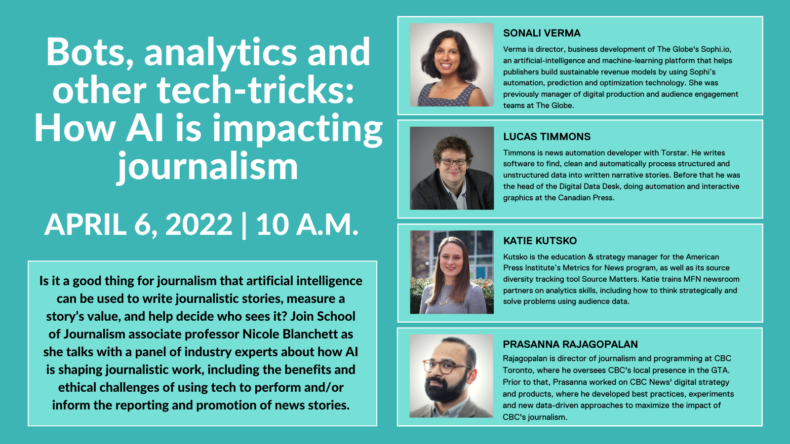 Poster for Bots, analytics and other tech-tricks: How AI is impacting journalism